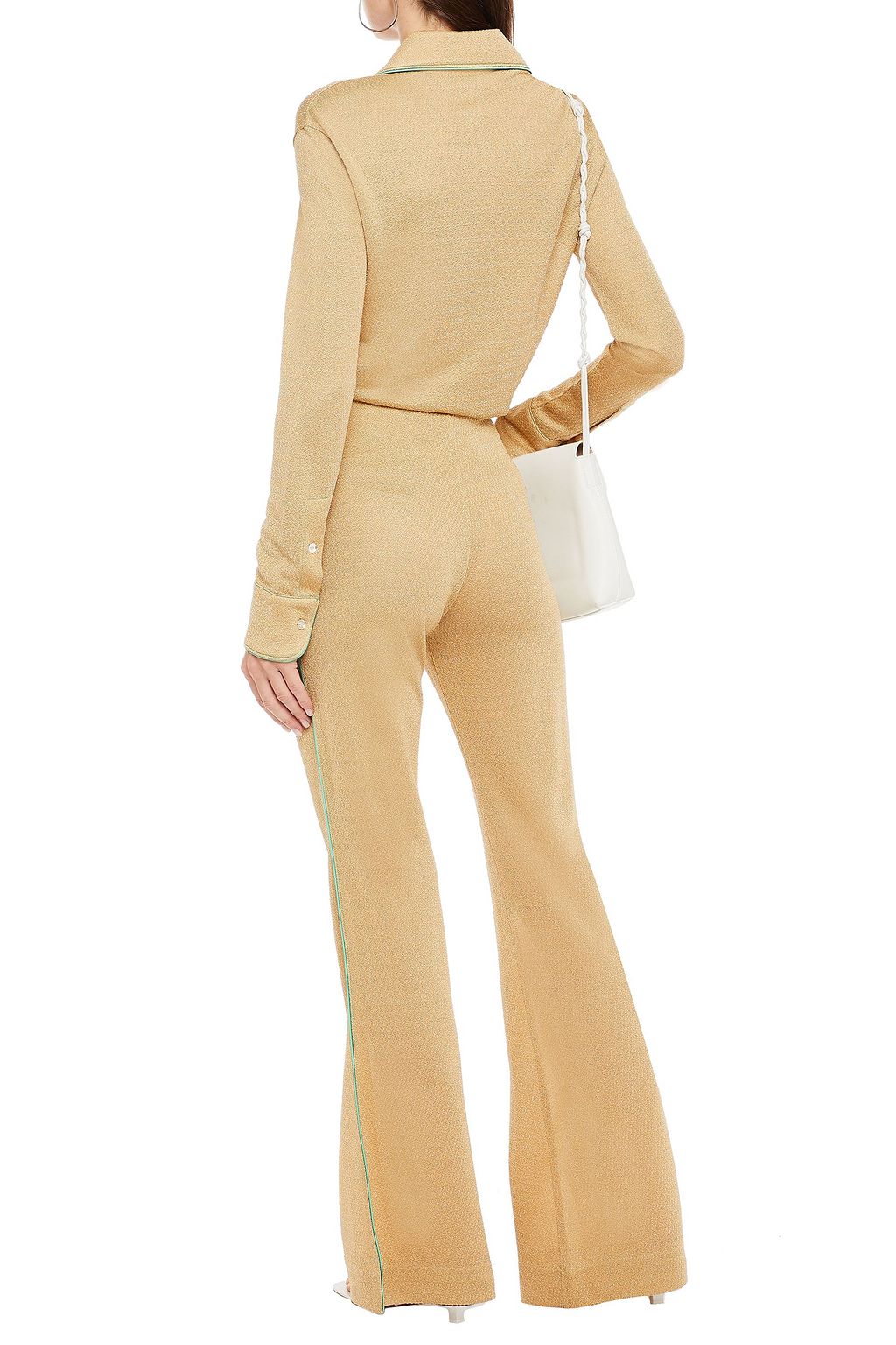 ACNE STUDIOS Metallic knitted flared pants