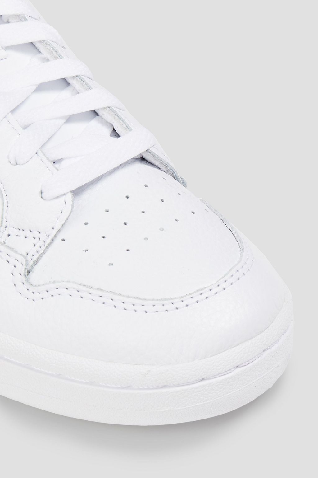ADIDAS ORIGINALS Continental 80 embroidered pebbled-leather sneakers