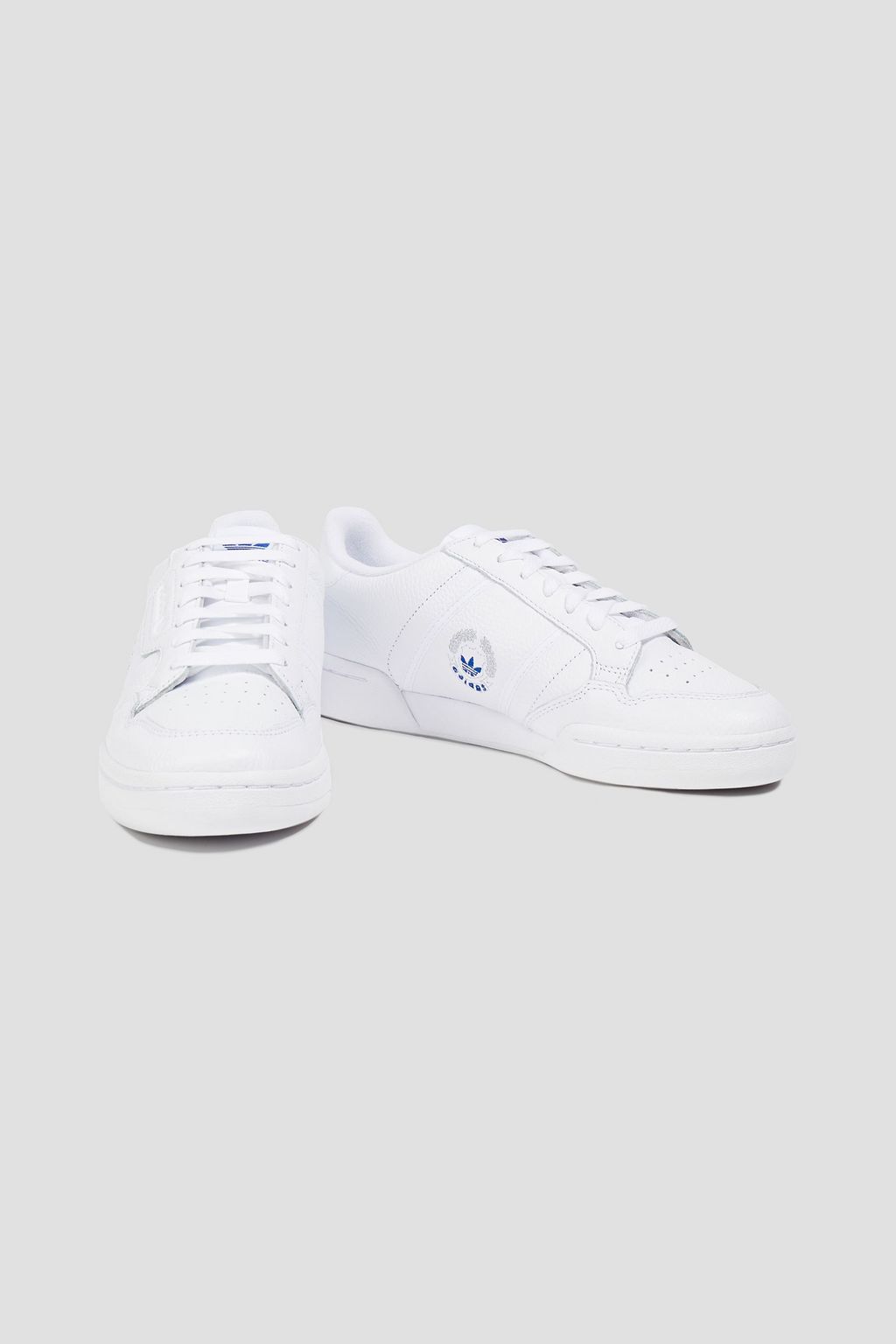 ADIDAS ORIGINALS Continental 80 embroidered pebbled-leather sneakers