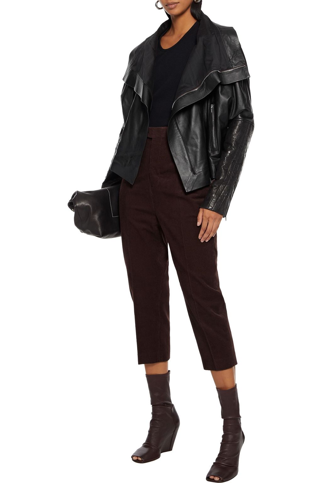 RICK OWENS Astaires cropped cotton-corduroy tapered pants