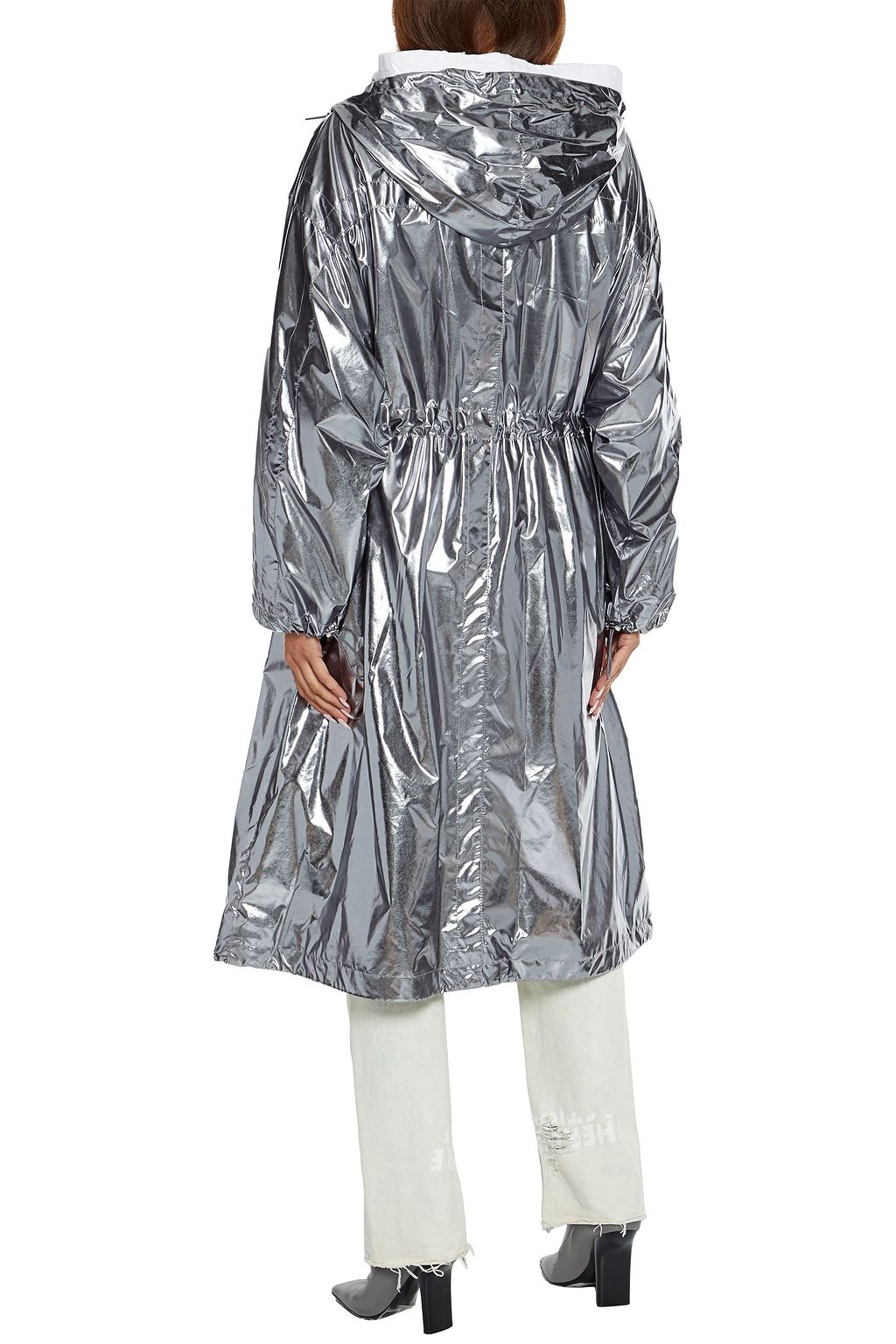 STAND STUDIO Gia metallic shell hooded parka