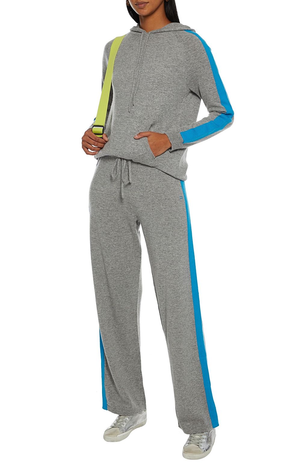 CHINTI & PARKER Striped wool and cashmere-blend track pants
