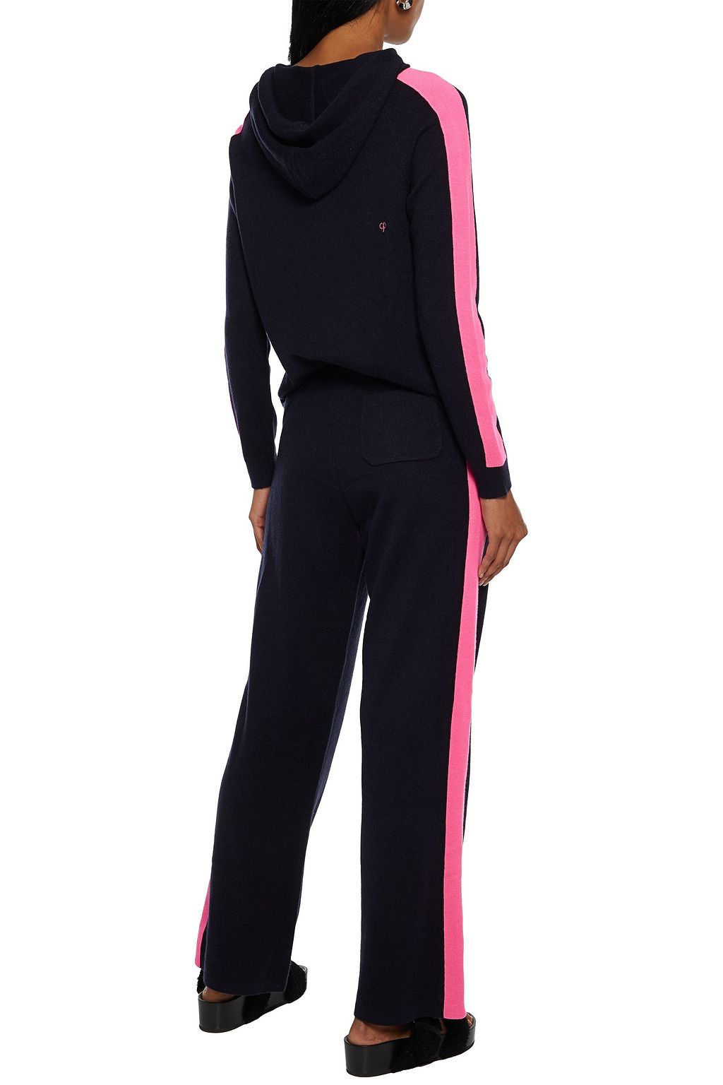 CHINTI & PARKER Striped wool and cashmere-blend track pants