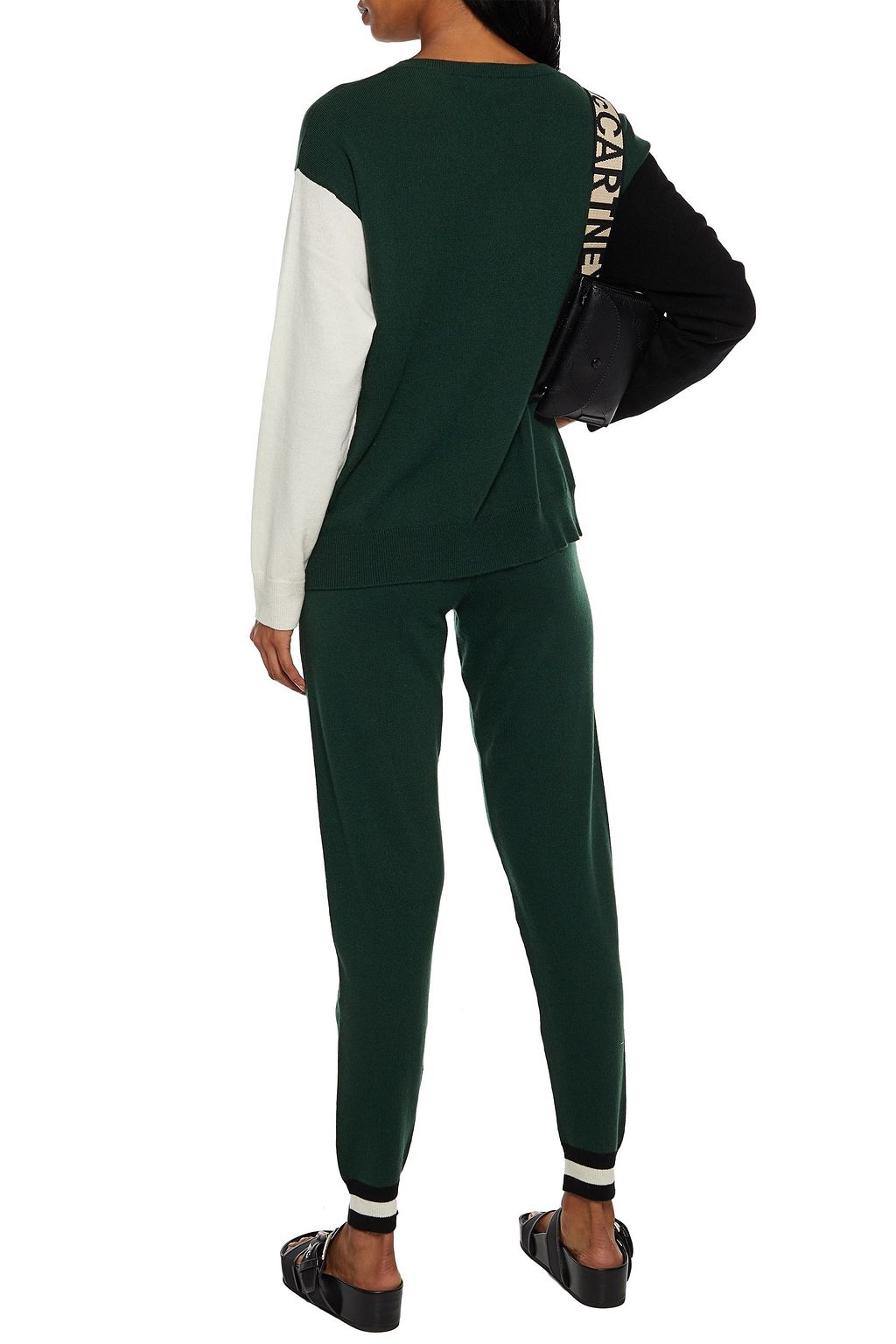 CHINTI & PARKER Layered color-block wool and cashmere-blend sweater