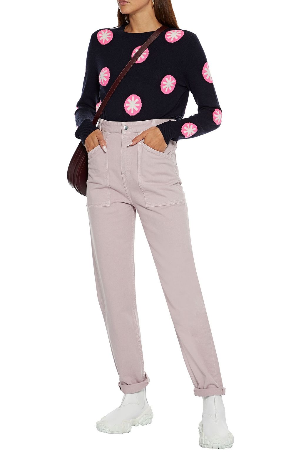 CHINTI & PARKER Intarsia wool and cashmere-blend sweater
