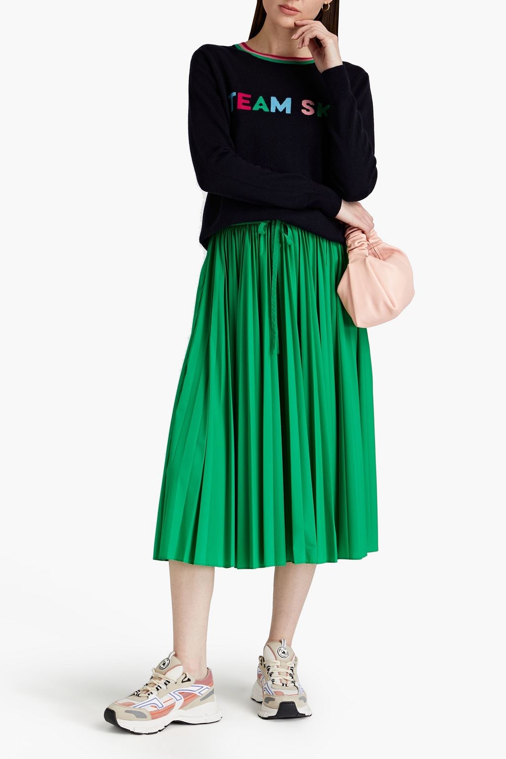 CHINTI & PARKER Intarsia wool and cashmere-blend sweater