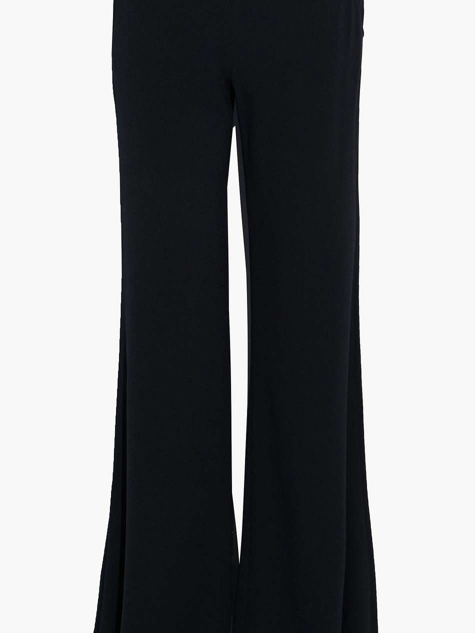 ansi button-embellished crepe wide-leg pants