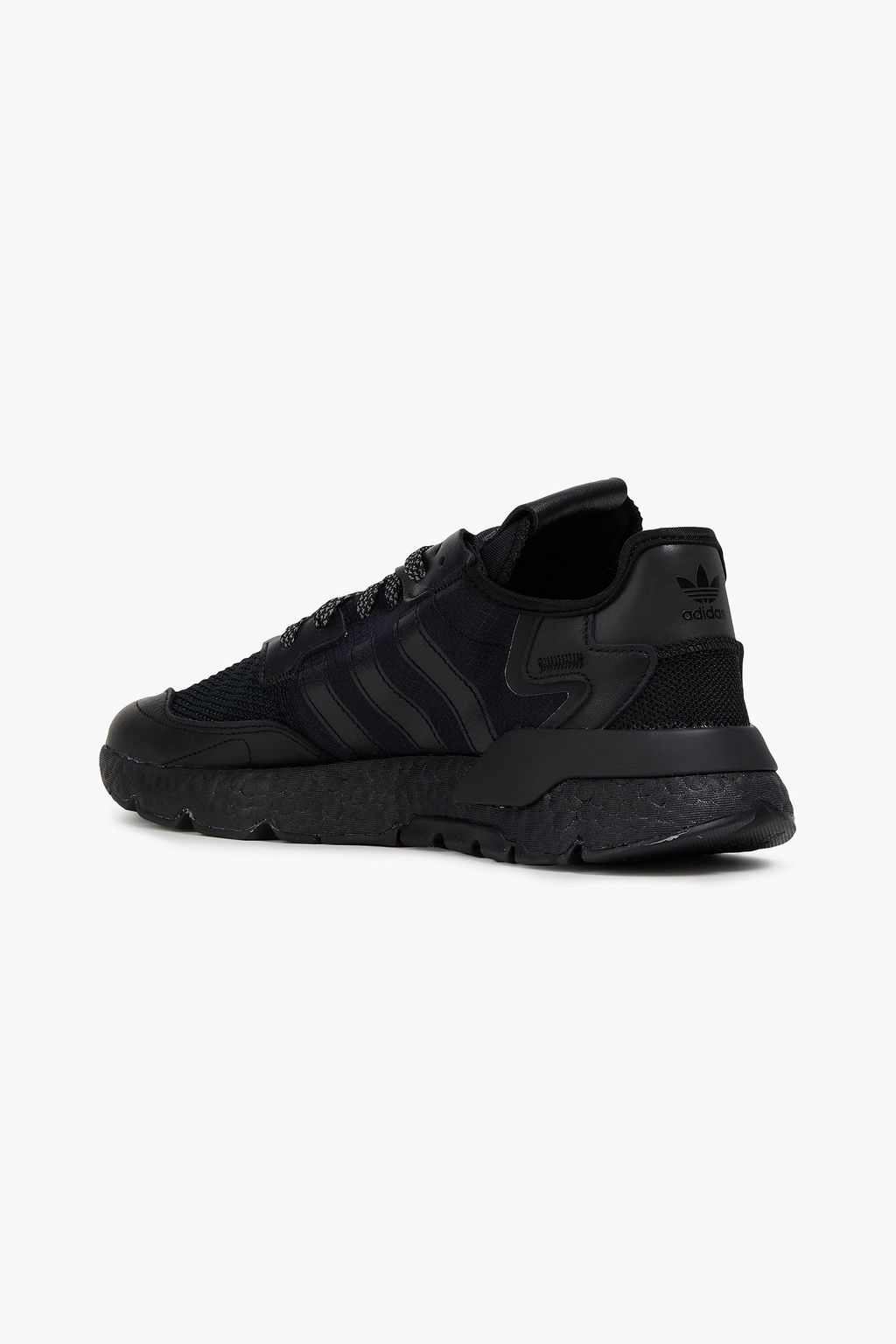 ADIDAS ORIGINALS Night Jogger leather-trimmed mesh sneakers