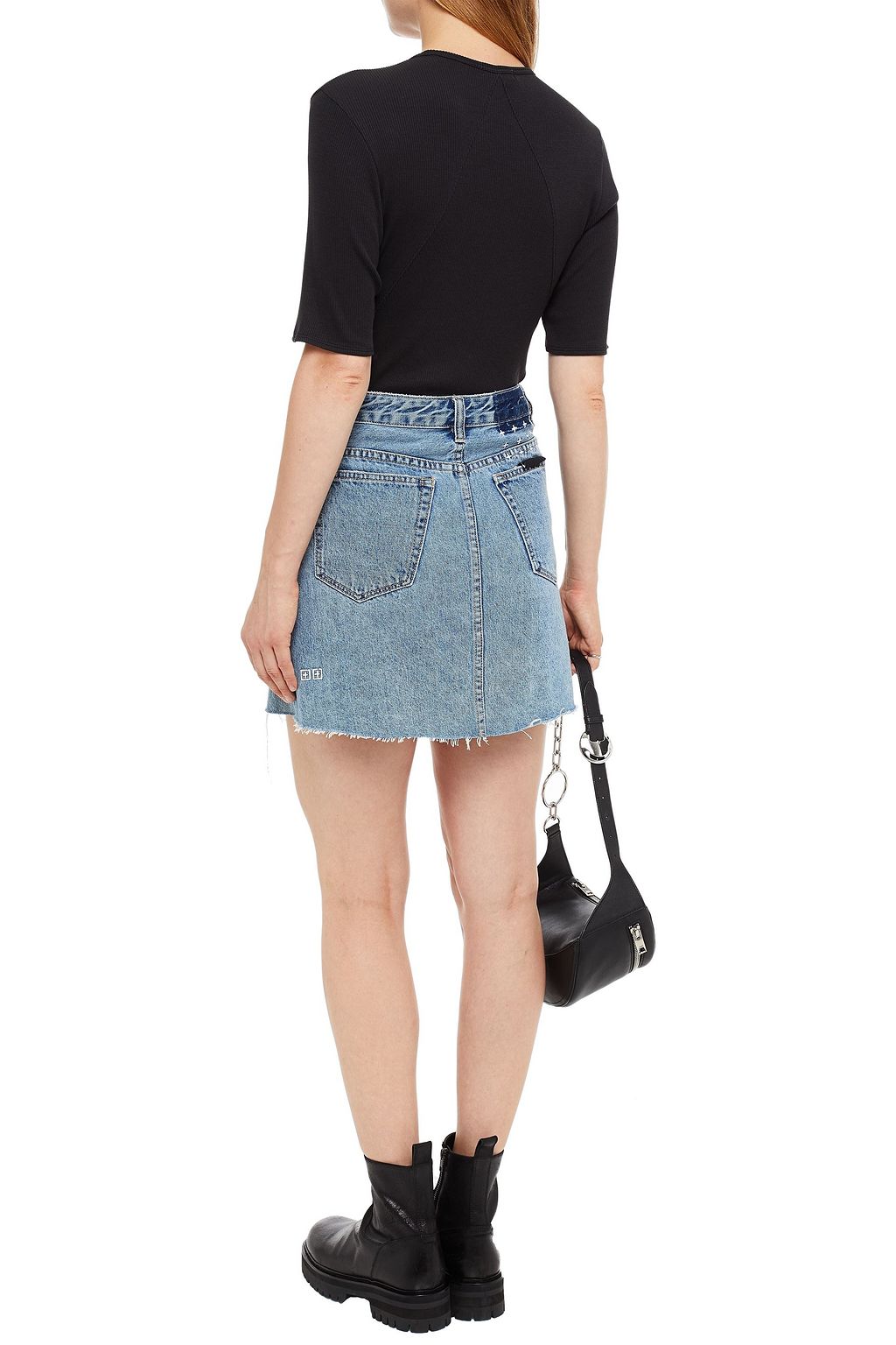 RAG & BONE Ribbed Pima cotton-blend jersey T-shirt