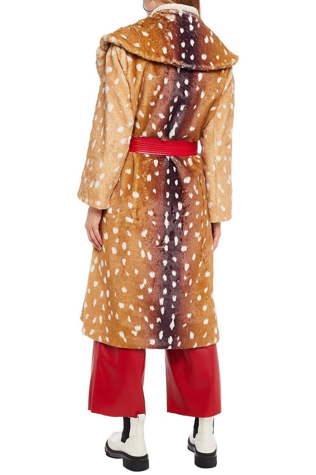 MARC JACOBS Printed faux fur coat