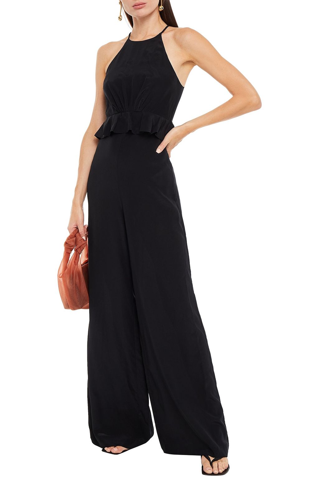 ZIMMERMANN Ruffle-trimmed silk crepe de chine jumpsuit