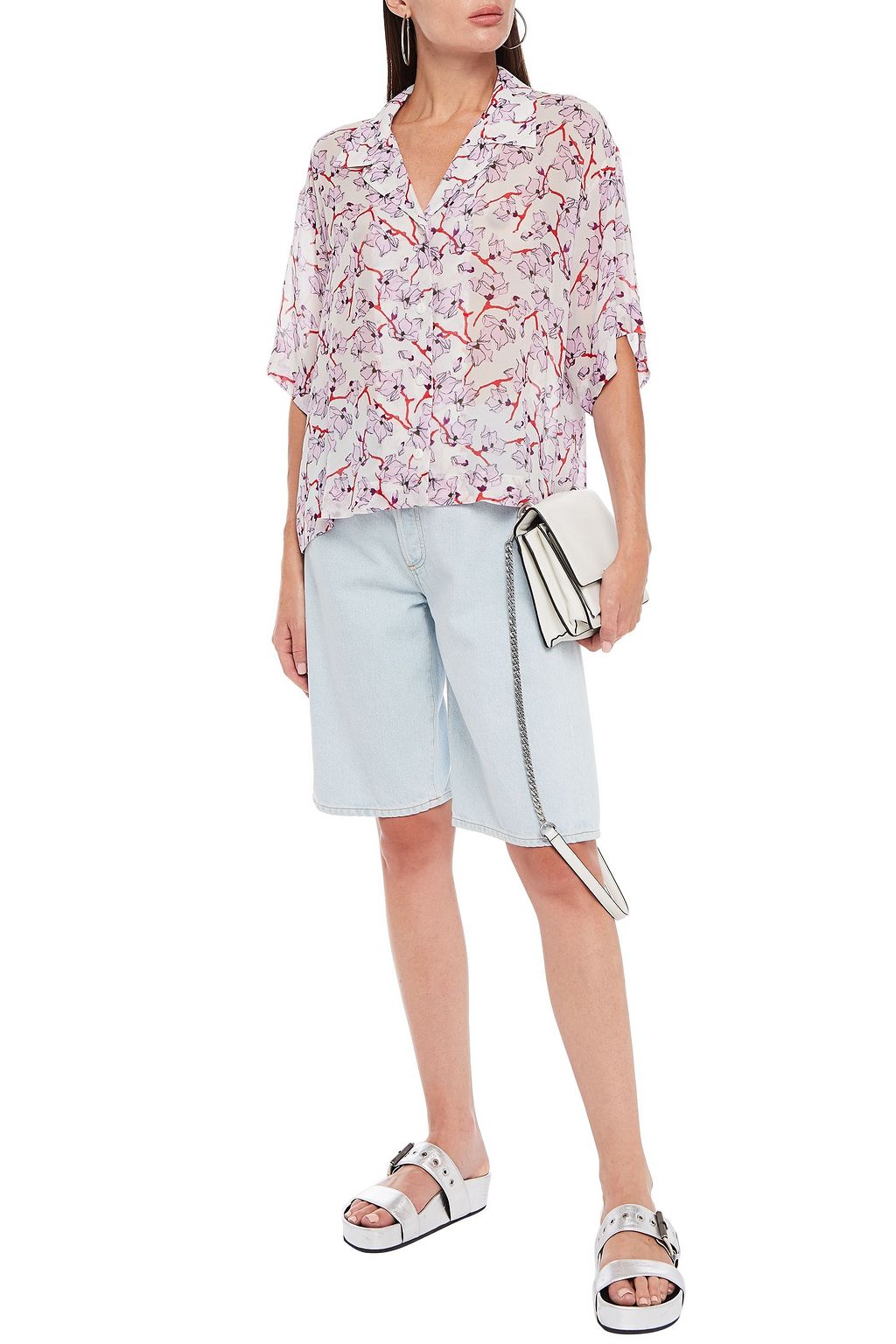 RAG & BONE Floral-print chiffon shirt