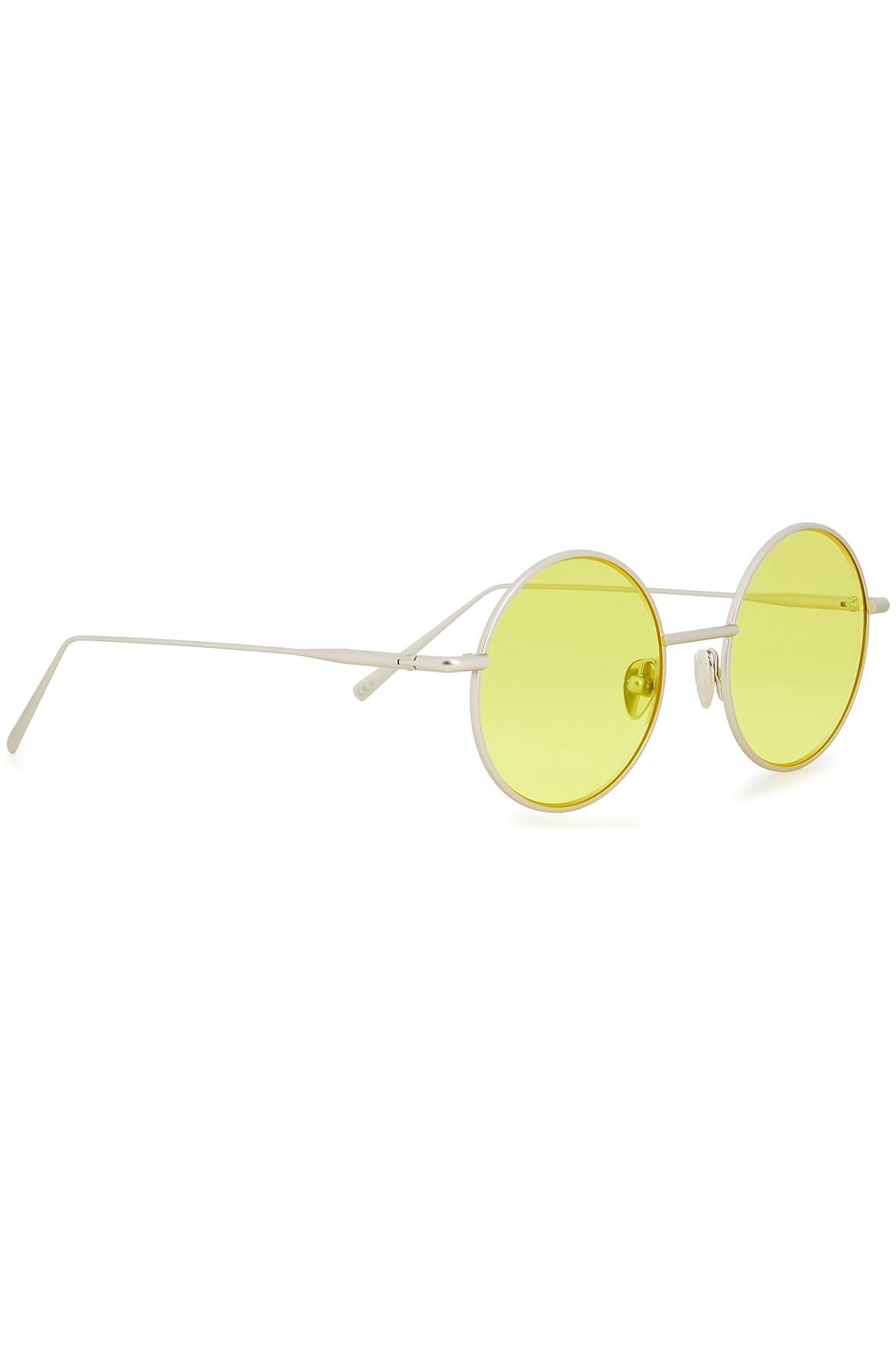 ACNE STUDIOS Silberfarbene Sonnenbrille mit rundem Rahmen