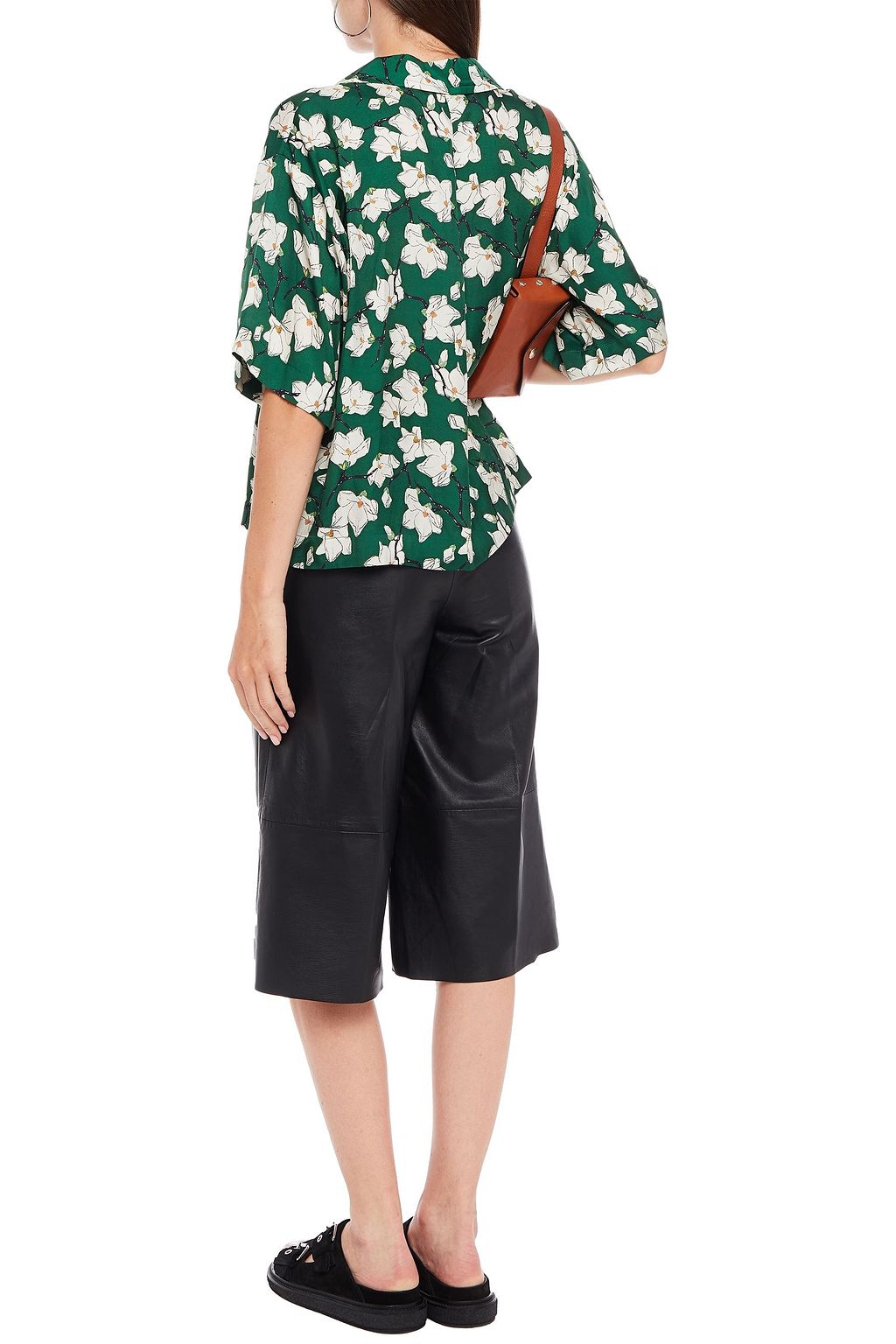 RAG & BONE Floral-print silk-blend twill shirt
