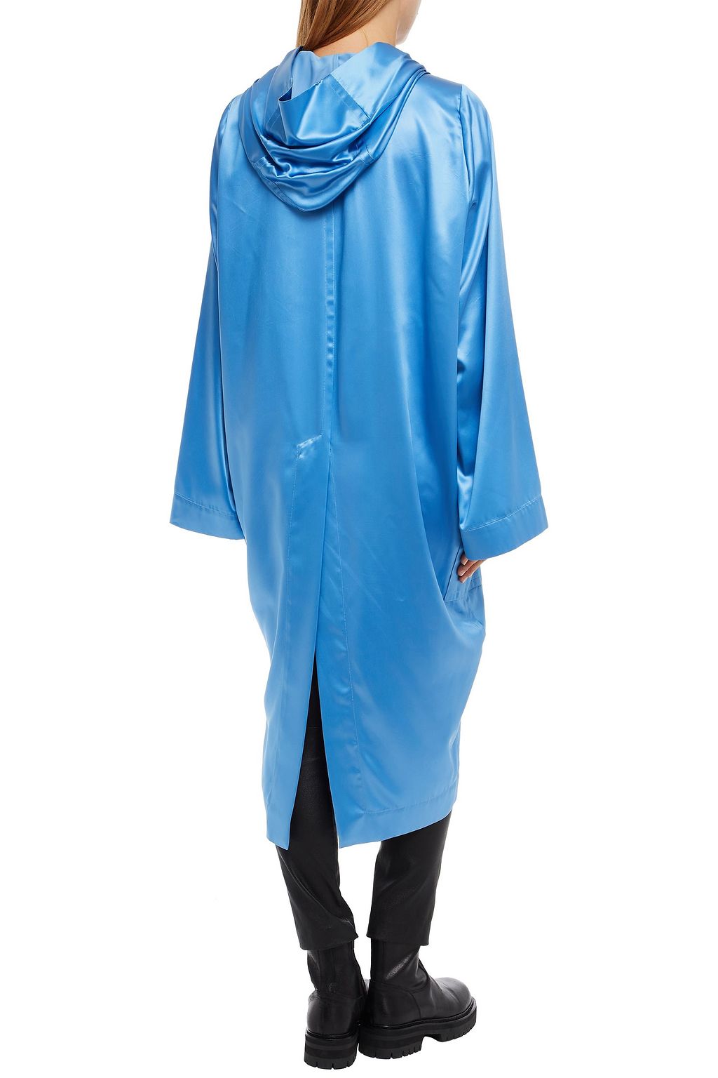 RICK OWENS Satin hooded coat