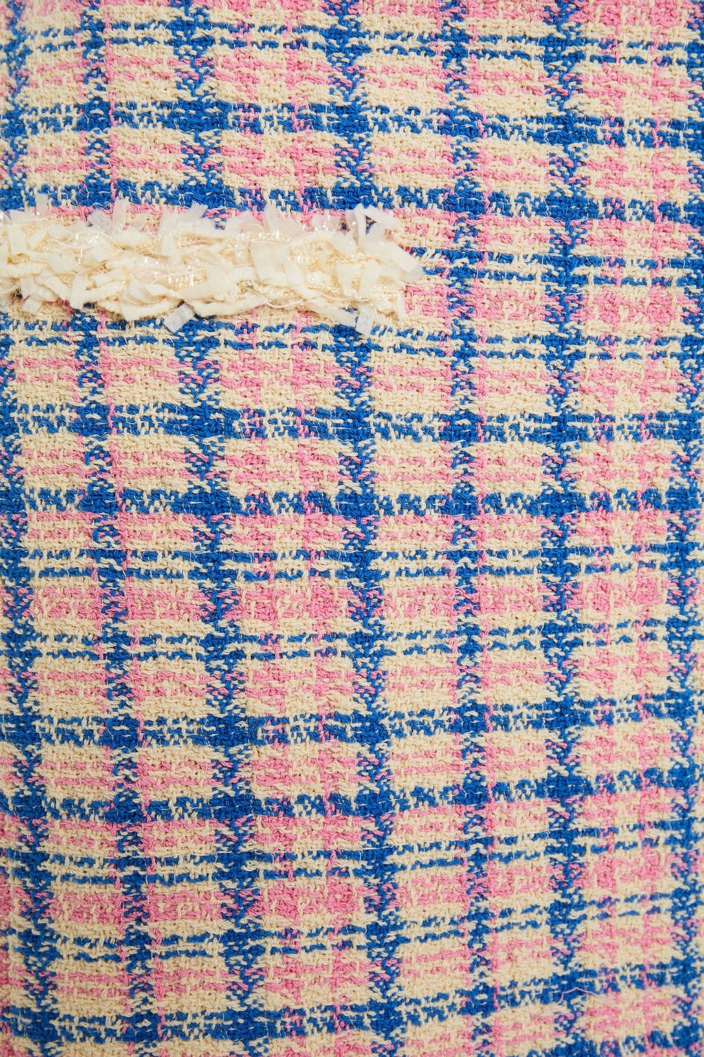 THE MARC JACOBS Frayed checked cotton-tweed mini skirt