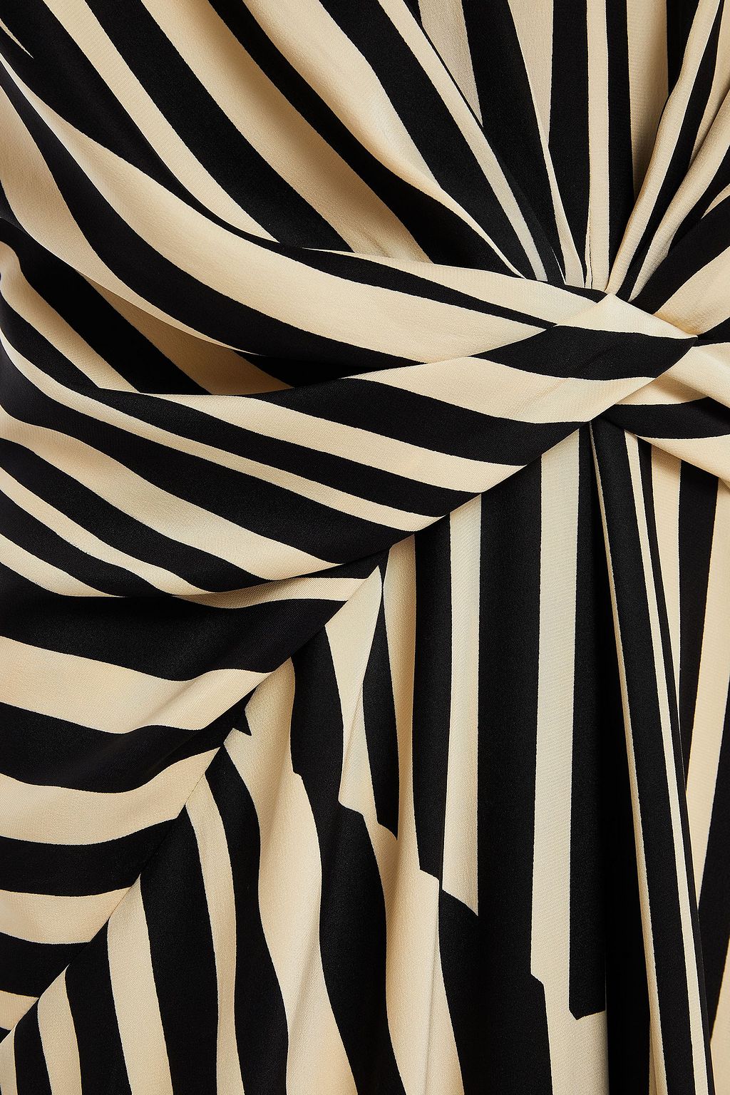 RAG & BONE Twisted striped silk-satin dress