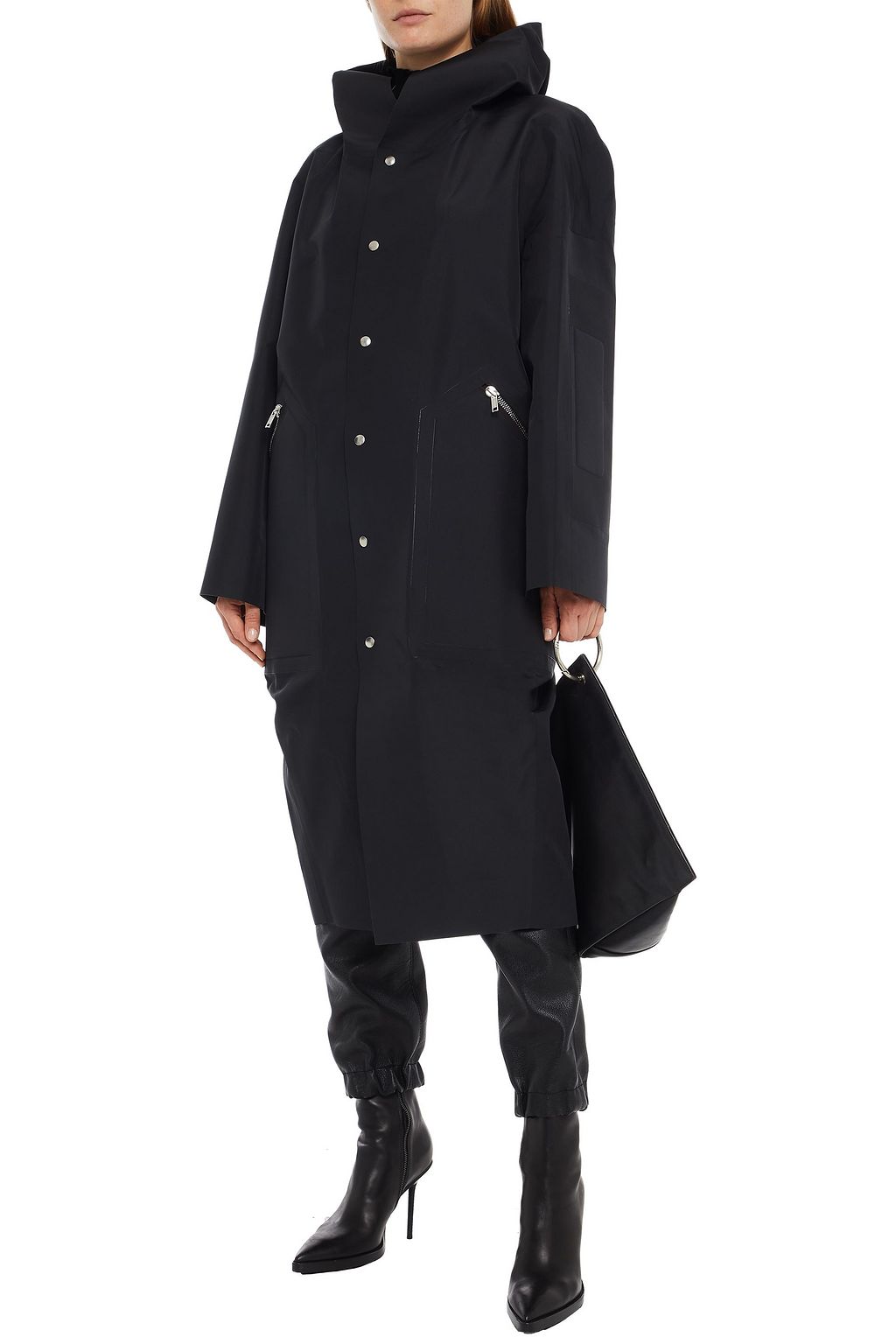 RICK OWENS PU hooded coat
