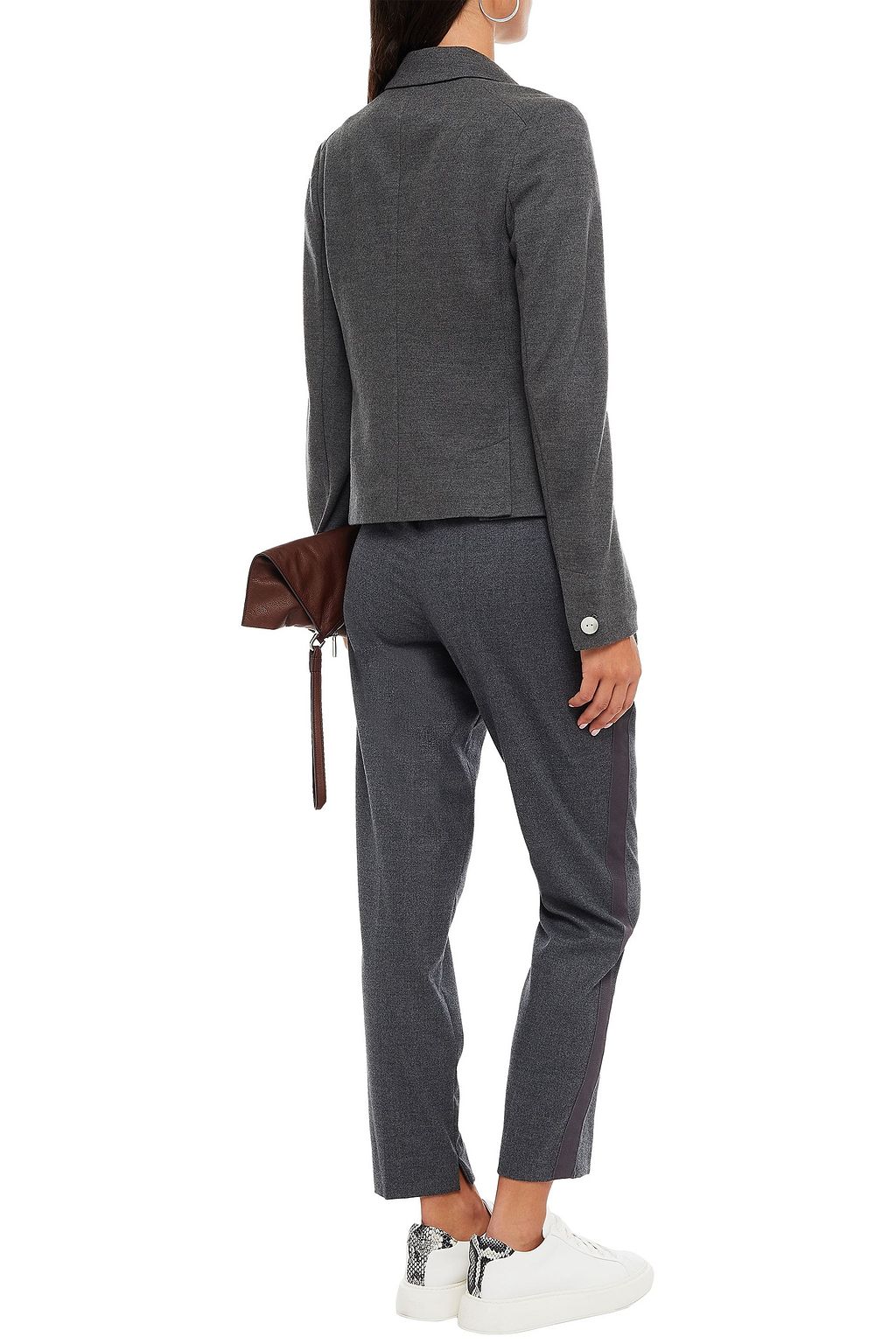 RAG & BONE Double-breasted mélange wool-jersey blazer
