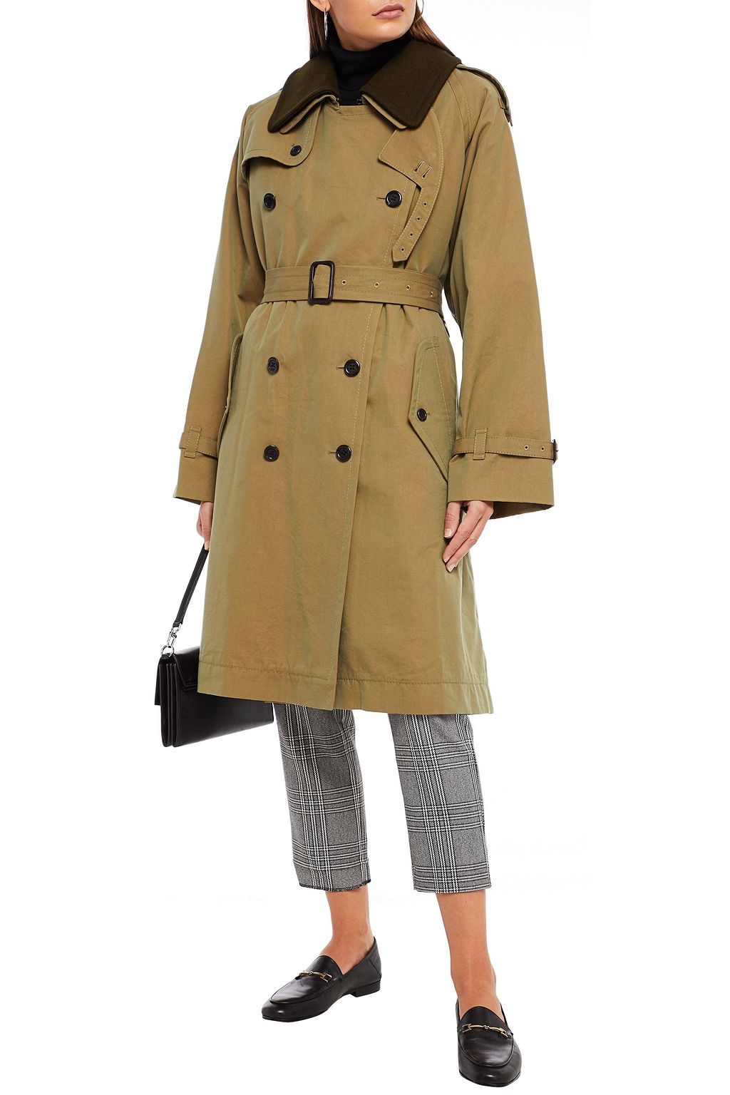 MARC JACOBS Double-breasted belted cotton-gabardine trench coat
