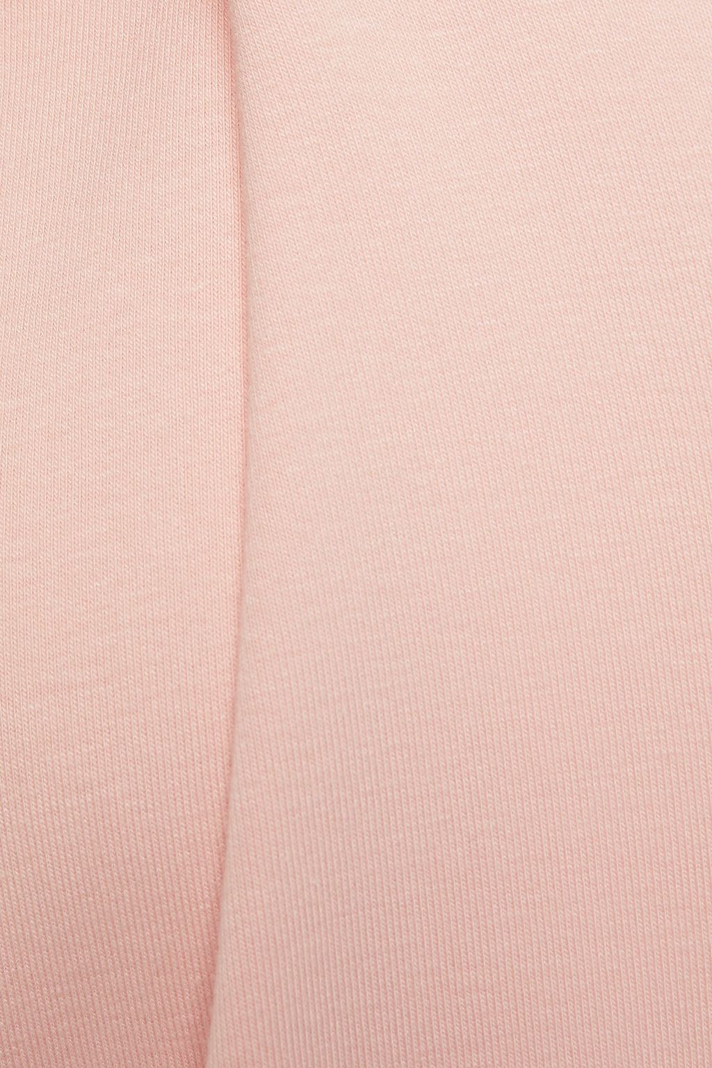 DKNY Embroidered stretch-cotton and modal-blend jersey top