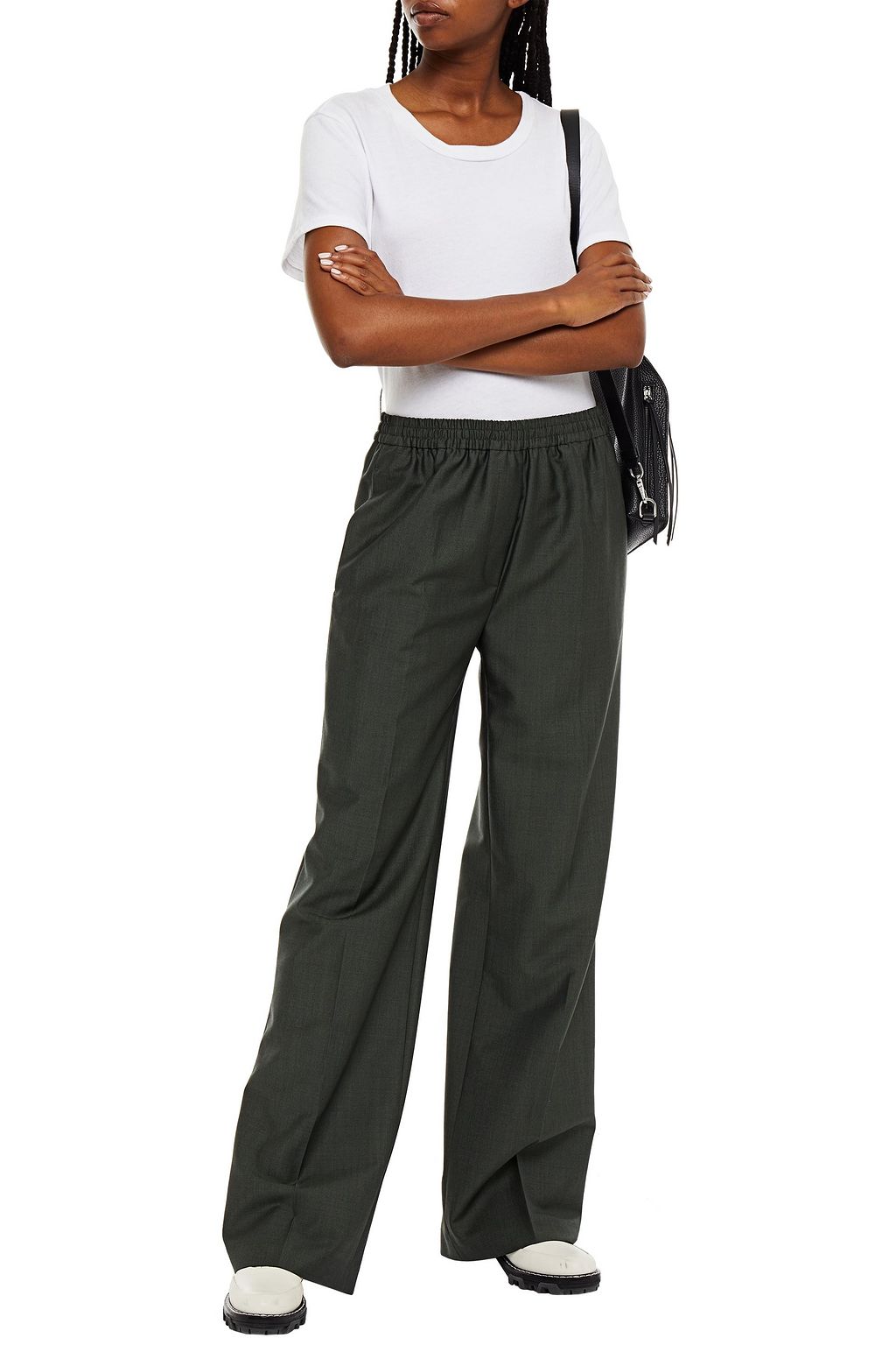 ACNE STUDIOS Wool and mohair-blend wide-leg pants