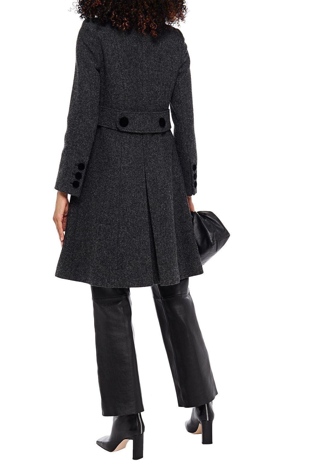 MARC JACOBS Velvet-trimmed wool-felt coat