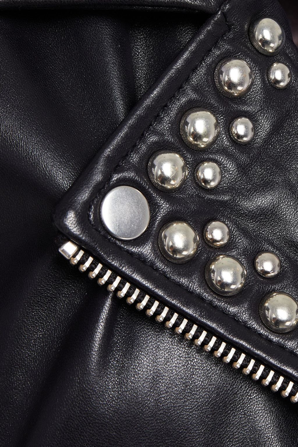 STAND STUDIO Cropped studded leather biker jacket