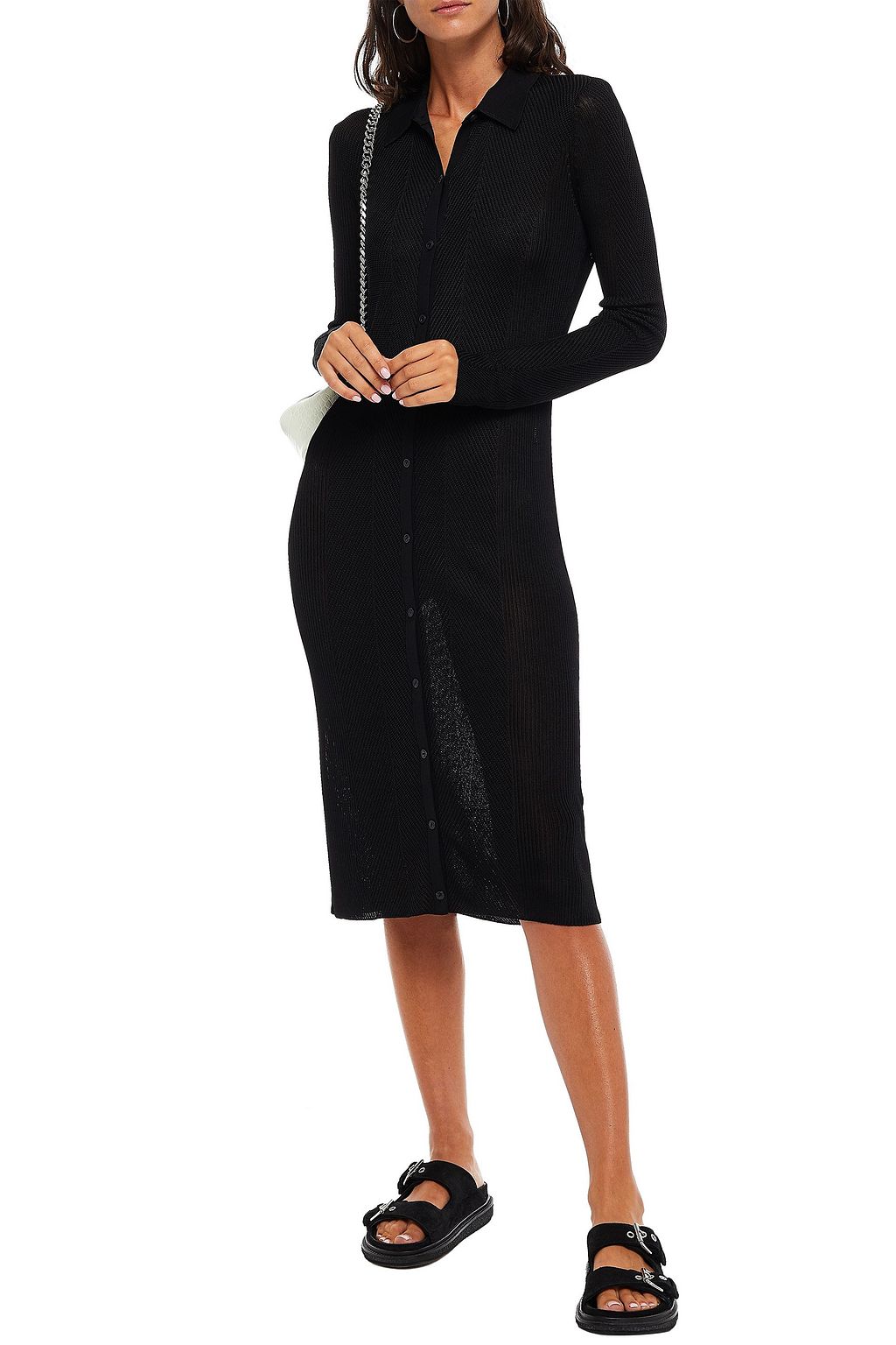 RAG & BONE Knitted midi shirt dress
