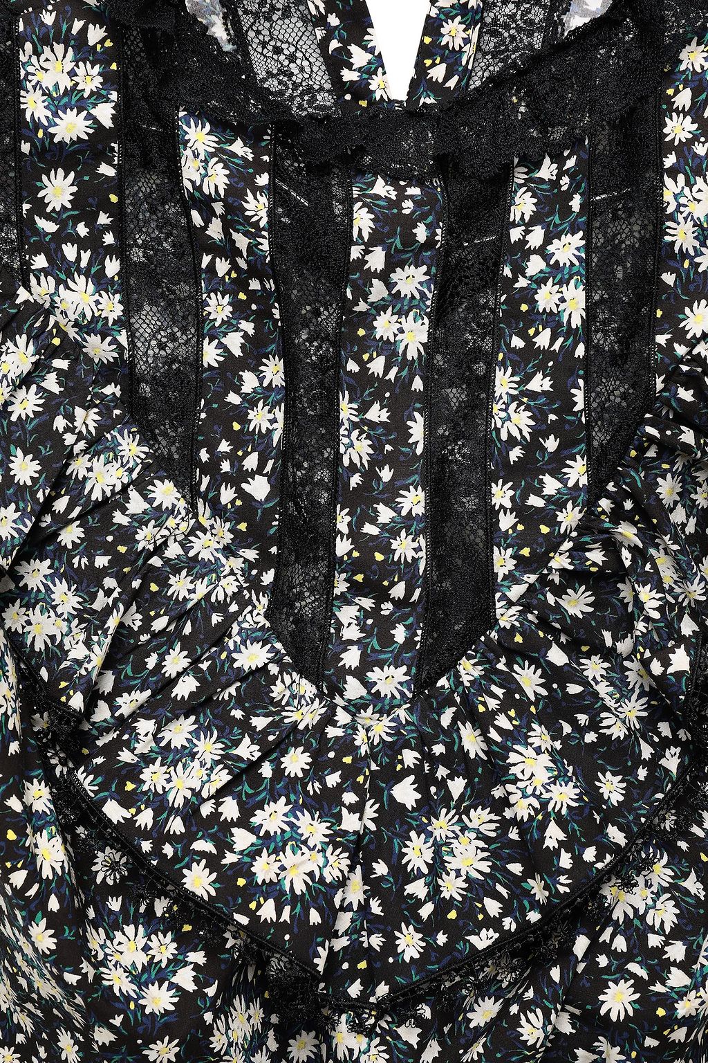 THE MARC JACOBS Ruffle-trimmed floral-print cotton-poplin top