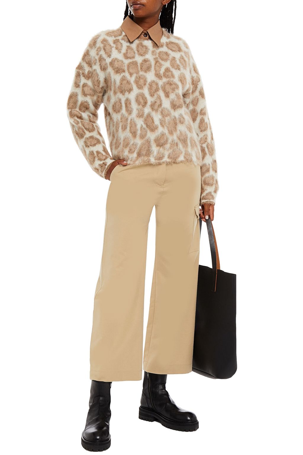 RAG & BONE Leopard-print alpaca-blend sweater