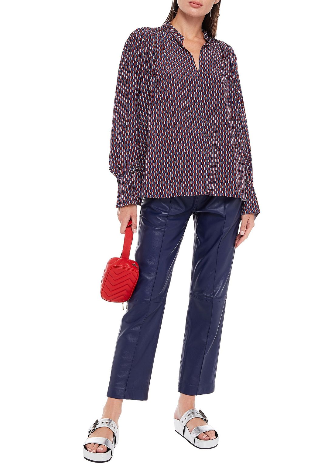 RAG & BONE Printed silk top