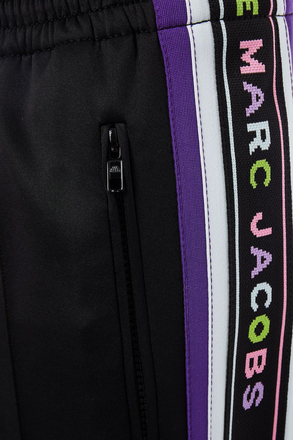 MARC JACOBS Jacquard-trimmed stretch-jersey straight-leg pants