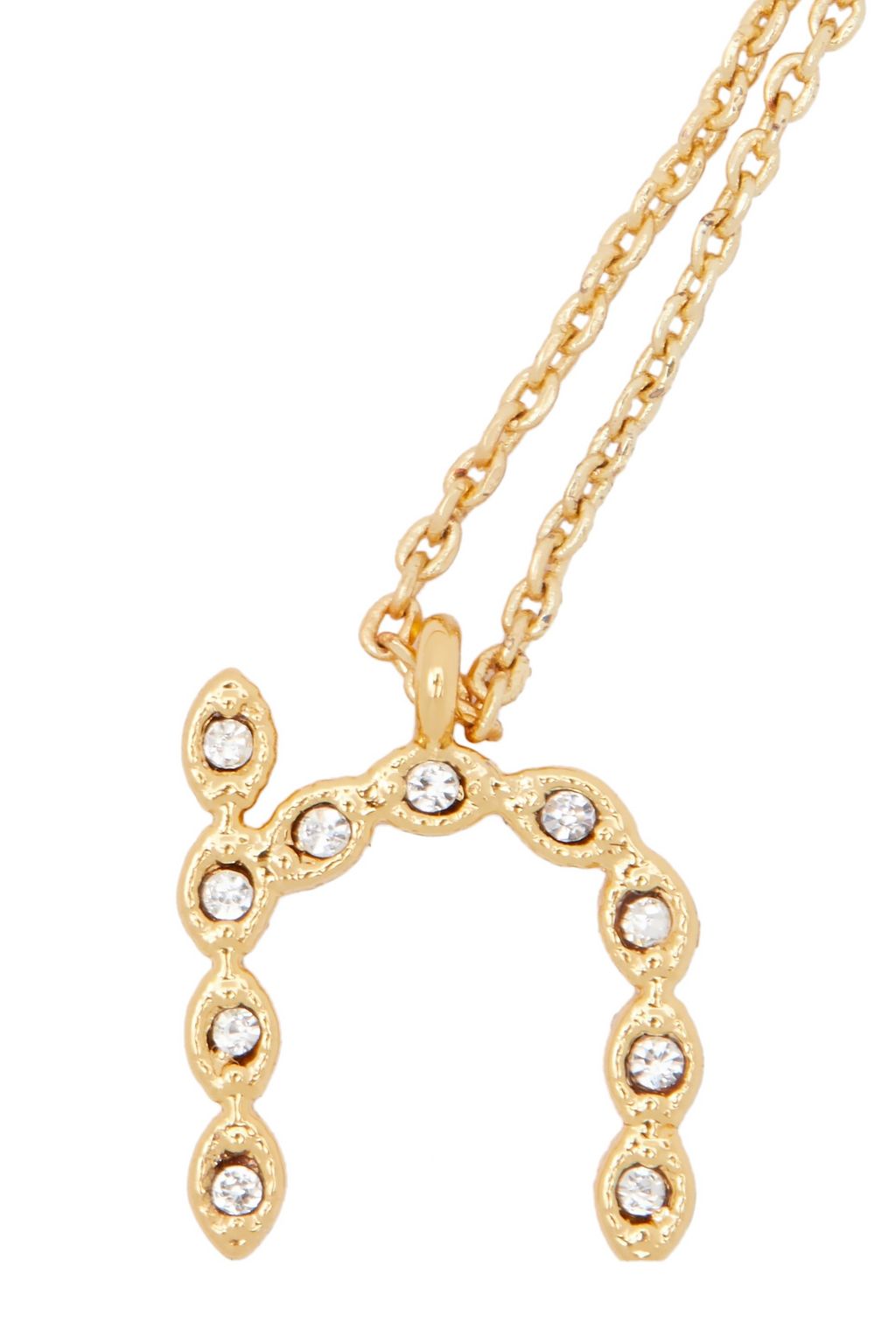 MAJE Gold-tone crystal necklace
