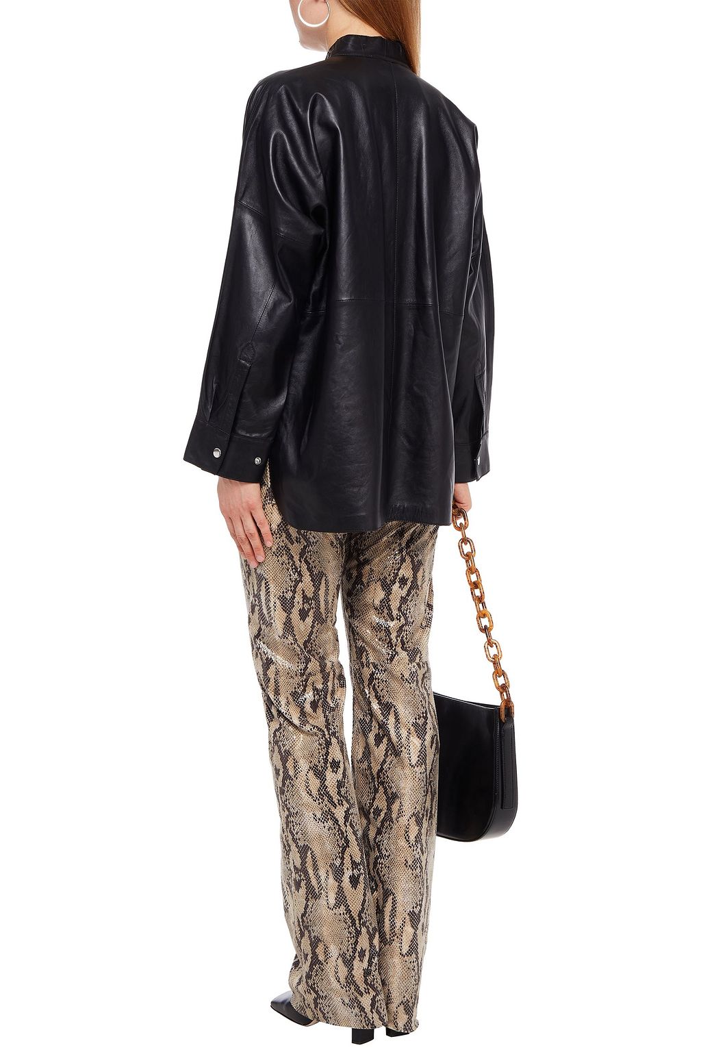 STAND STUDIO Oversized leather top
