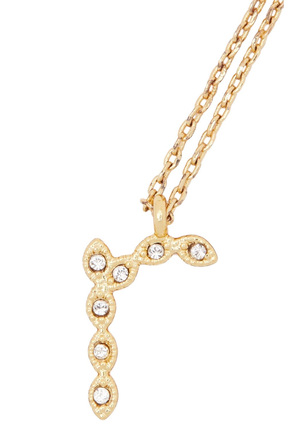 MAJE Goldfarbene Kette mit Kristallen