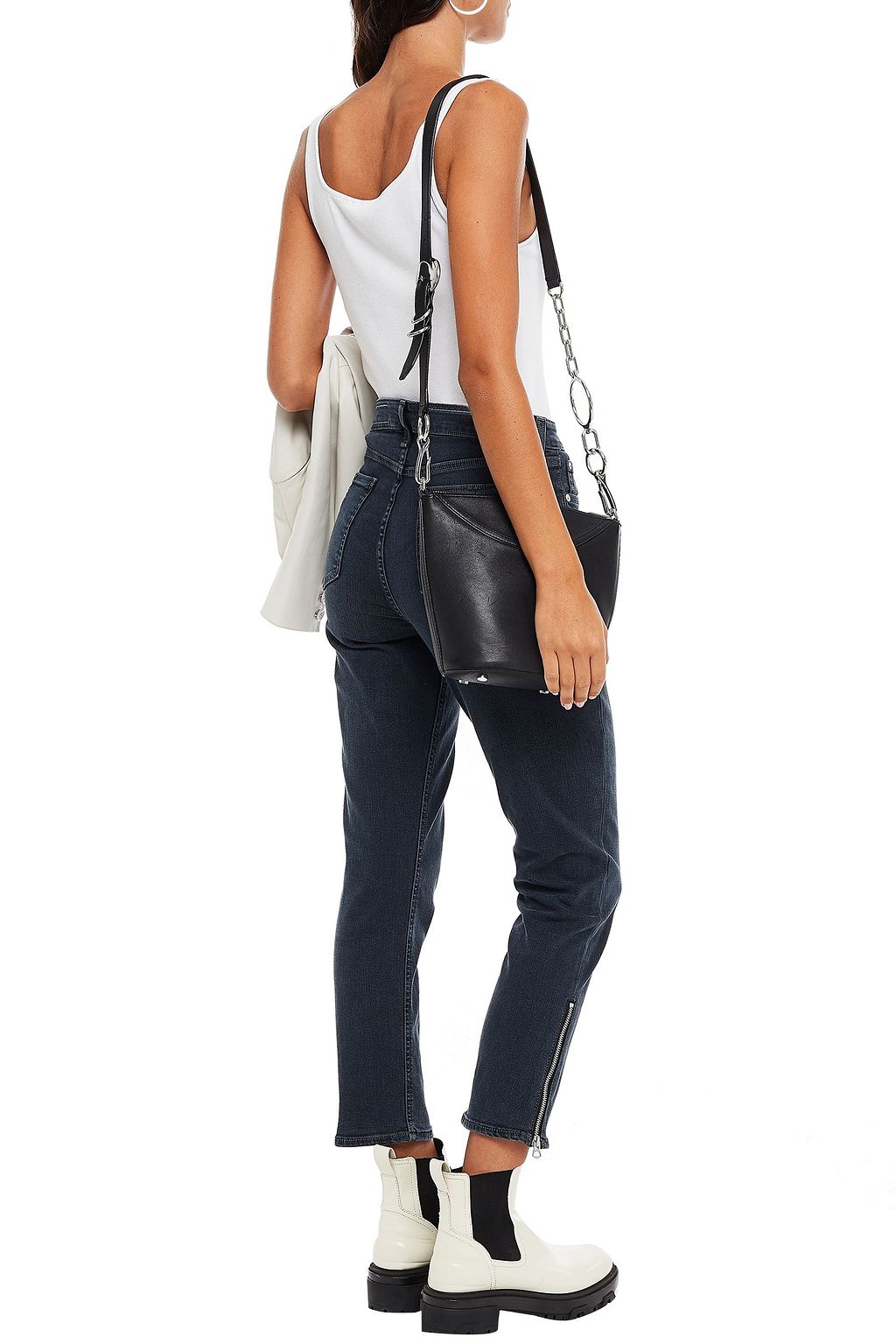 RAG & BONE Cropped high-rise tapered jeans