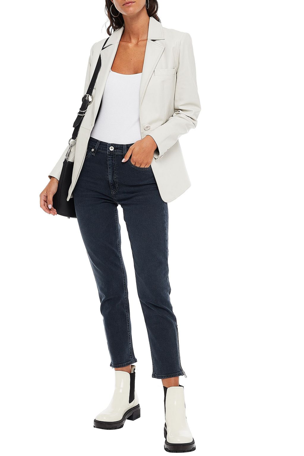 RAG & BONE Cropped high-rise tapered jeans