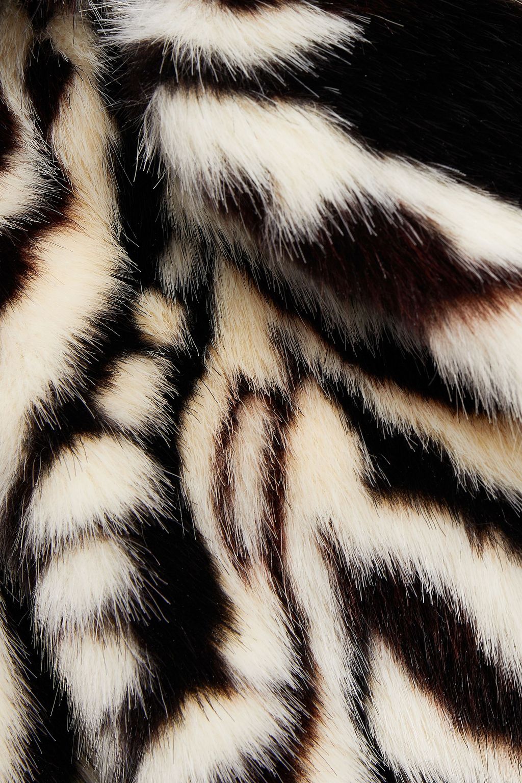 STAND STUDIO Zebra-print faux fur blazer