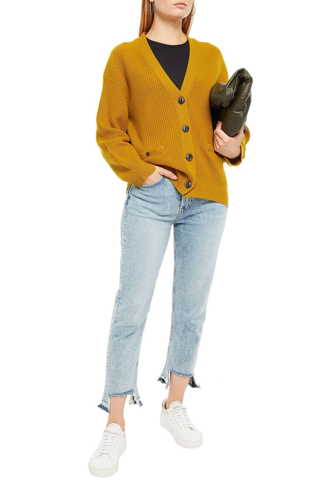 RAG & BONE Ribbed cashmere cardigan