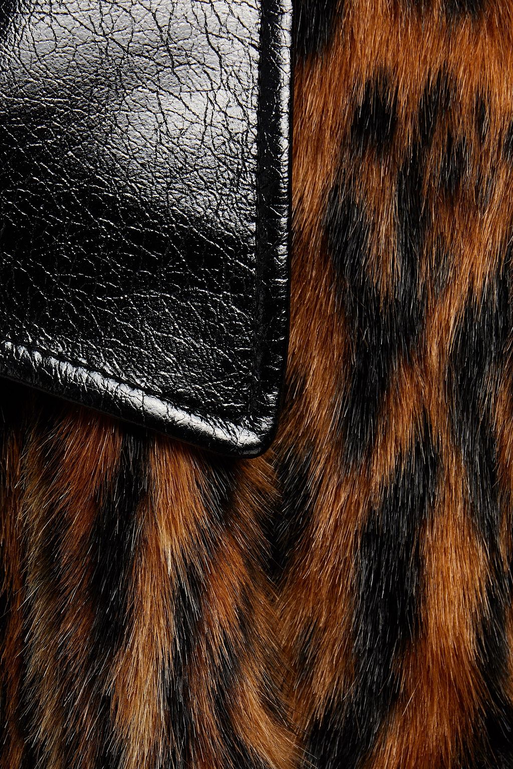 STAND STUDIO Belted faux fur jacket
