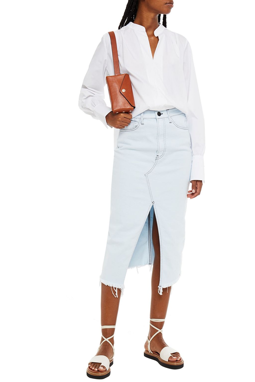 RAG & BONE Carly cotton-blend poplin top