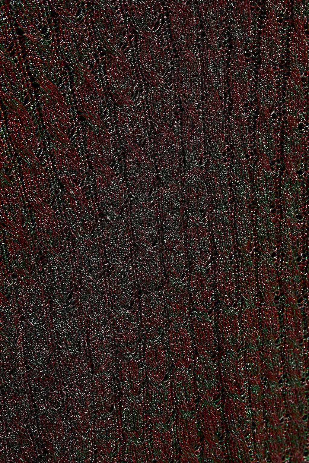 MISSONI Crochet knit-trimmed metallic cable-knit top