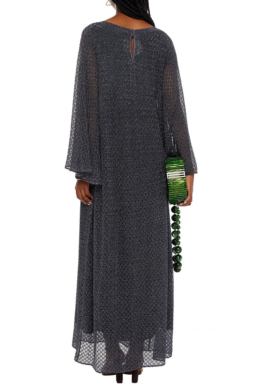 MISSONI Metallic crochet-knit maxi dress