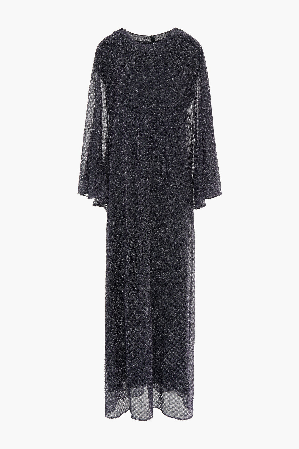 Missoni Woman Metallic Crochet-knit Maxi Dress Dark Gray Size 42