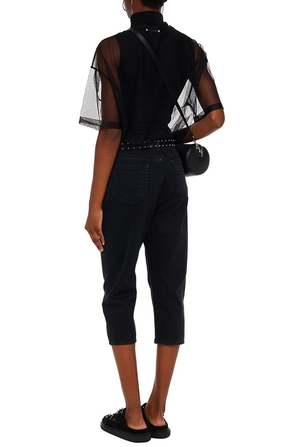 DRKSHDW BY RICK OWENS Cropped high-rise straight-leg jeans