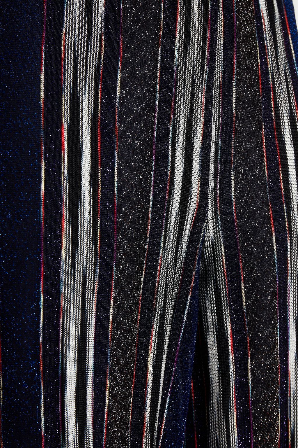 MISSONI Metallic knitted wide-leg pants