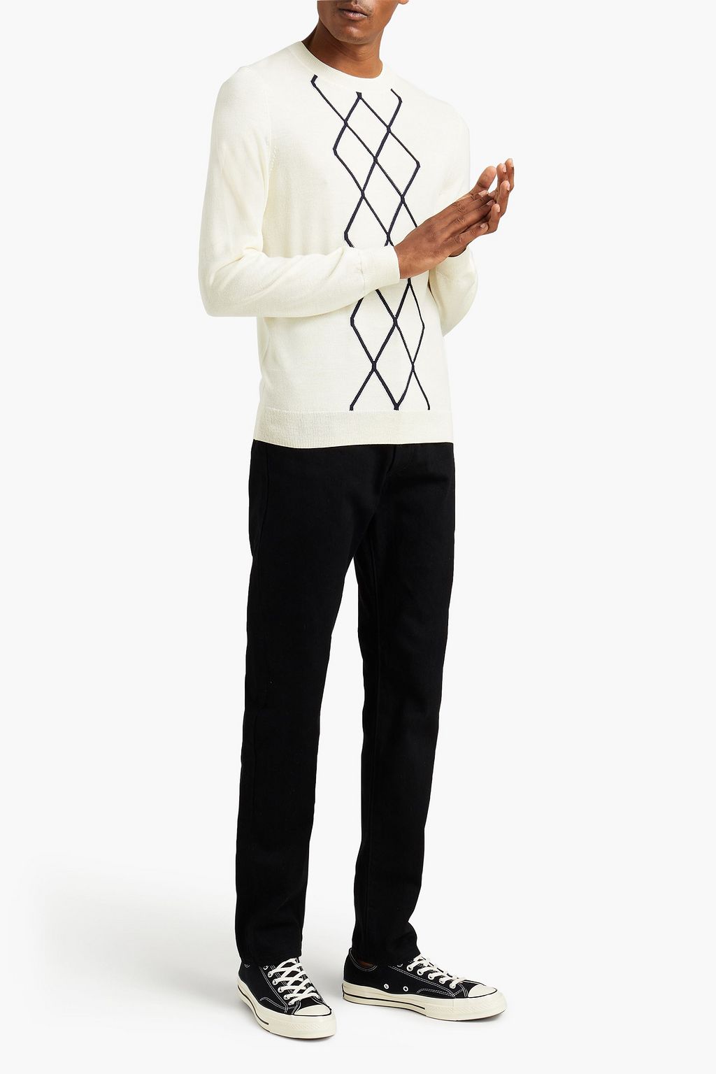 A.P.C. Intarsia-knit merino wool sweater