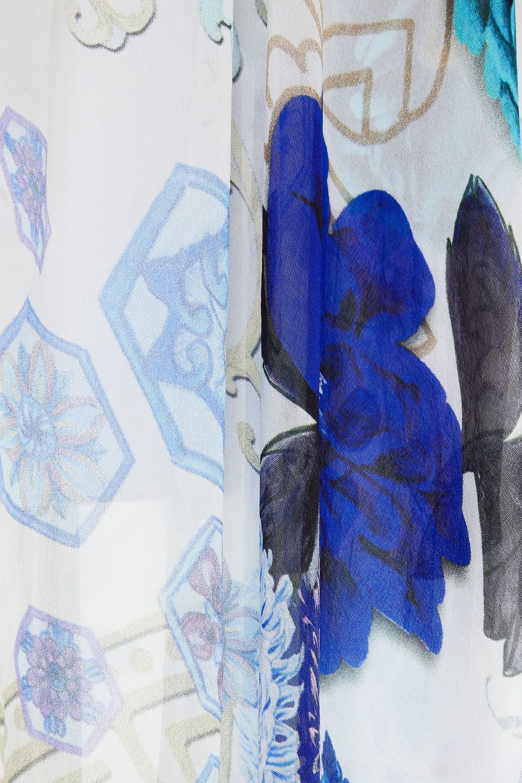 CAMILLA Crystal-embellished printed silk-chiffon kimono