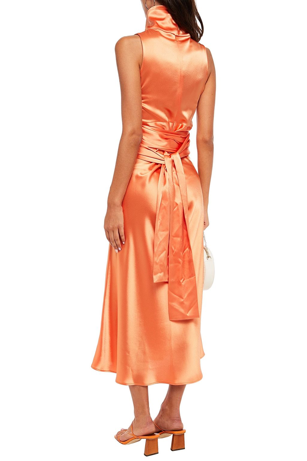 GALVAN  LONDON Satin midi skirt